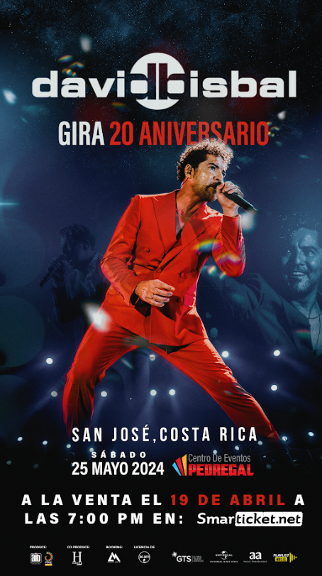 ¡HOY SALEN A LA VENTA LAS ENTRADAS PARA EL CONCIERTO DE DAVID BISBAL EN COSTA RICA!